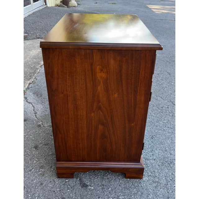 Chippendale Henkel Harris Black Walnut Nightstand For Sale - Image 3 of 9