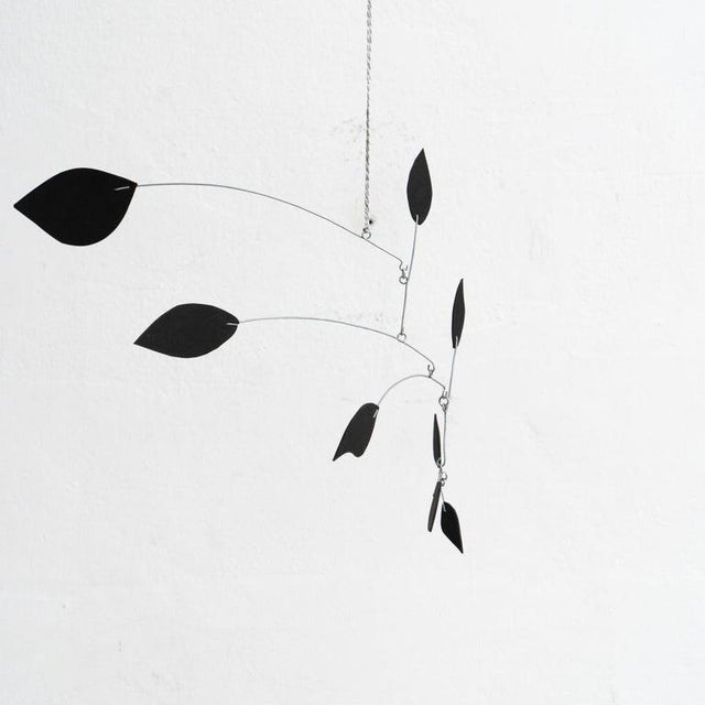 Unknown, Enchanting Dynamics: Iron and Foam Kinetic Sculpture Black in Play, 1990s, Metal For Sale - Image 4 of 16