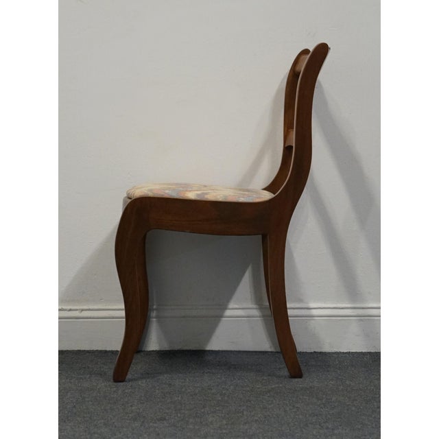 Mid 20th Century Vintage Antique Solid Mahogany Traditional Sheraton Duncan Phyfe Style Rose Back Dining Side Chair For Sale - Image 5 of 8