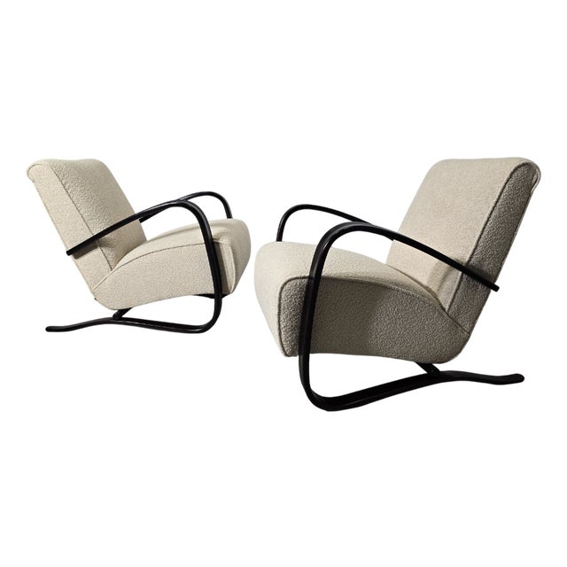 Set of H-269 Armchairs by Jindřich Halabala, 1940s For Sale