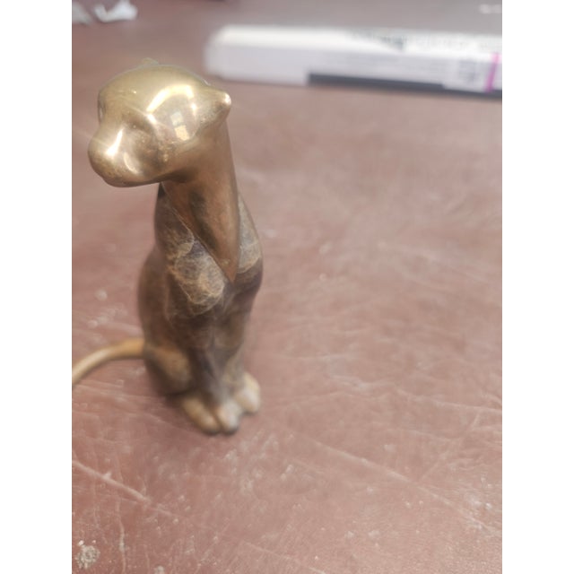 Authentic Loet Vanderveen Seated Cheetah Bronze Sculpture, Limited Edition 1303/2500, Patinated Finish, Incised Signature. For Sale - Image 10 of 13