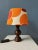 Textile Vintage Space Age Table Lamp with Orange Textile Shade, 1970s For Sale - Image 7 of 11
