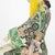 Late 20th Century Vintage Chinese Shiwan Wucai Woman Playing Zither For Sale - Image 5 of 11