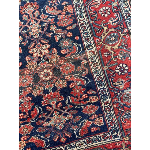 Persian 1930s Water Garden with Gorgeous Abrash Iconic Palette Rug 3.8 x 4.7 For Sale - Image 3 of 10