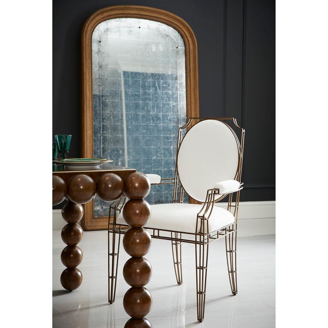 Metal Contemporary Openwork Steel Arm Chairs - a Pair For Sale - Image 7 of 9