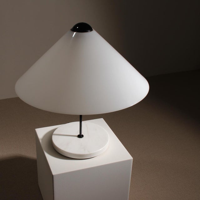 Contemporary Snow Table Lamp by Vico Magistretti for Oluce, Italy, 1974 For Sale - Image 3 of 12