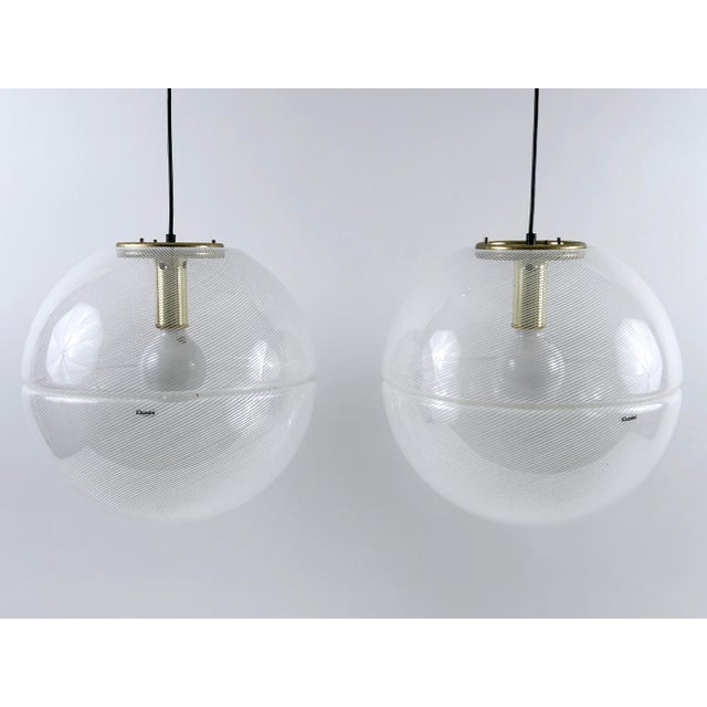 Mid-Century Modern Mid-Century Modern Sfera Pendant Lamps from Guzzini, Italy, 1970s For Sale - Image 3 of 18