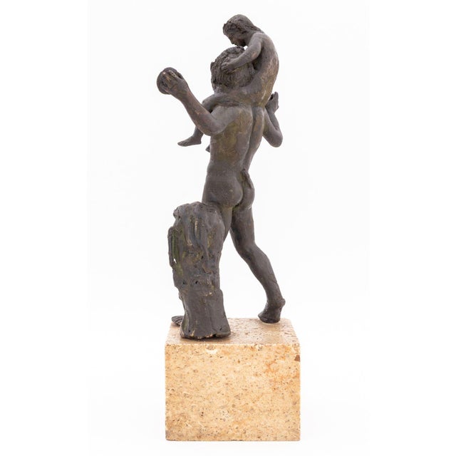 After the Antique Satyr & Young Dionysus Sculpture For Sale - Image 4 of 6
