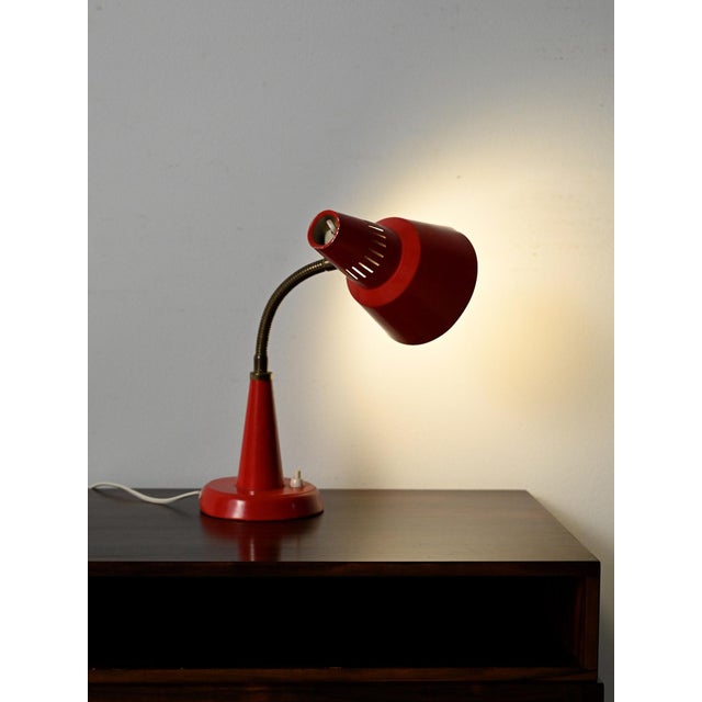 Red Table Lamp from Gemi, 1960s For Sale - Image 3 of 9