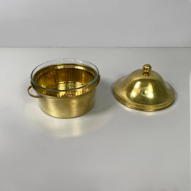 Mid-Century Modern Italian Brass and Glass Tableware Set by Gabriella Crespi, 1950s, Set of 2 For Sale - Image 18 of 18