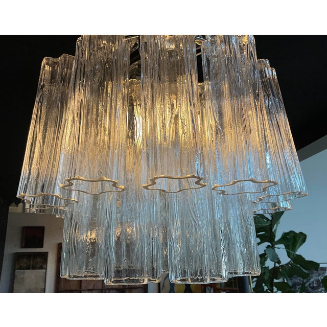 Transparent Vintage Mid-Century Kinkeldey Crystal & Chrome Chandelier - West Germany, 1960s For Sale - Image 8 of 16