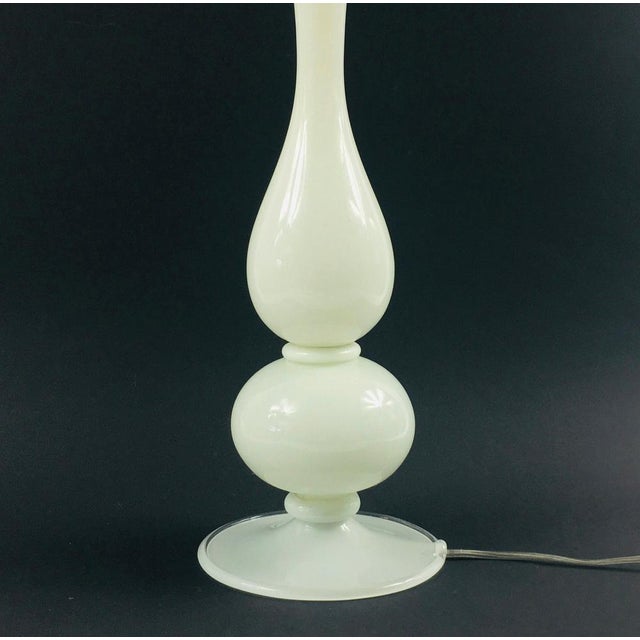 1960s Large Mid-Century Murano Glass Table Lamp from Barovier & Toso, Italy, 1960s For Sale - Image 5 of 13