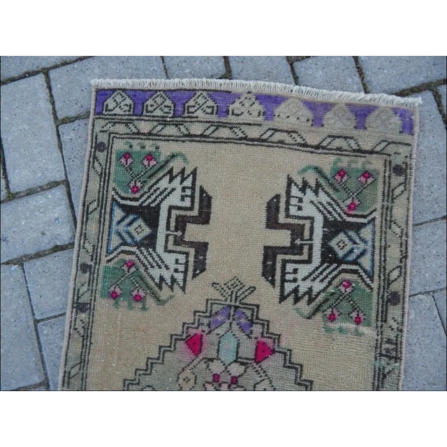 1980s Distressed Oushak 1'8'' X 3'4'' For Sale - Image 9 of 11