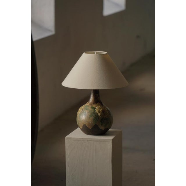 Art Nouveau Danish Organic Ceramic Table Lamp, 1970s For Sale - Image 11 of 18
