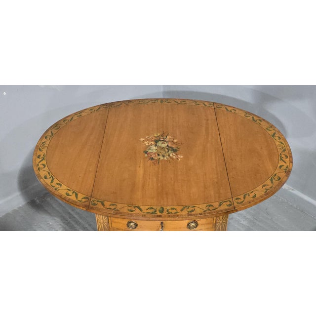 Vintage Painted Satinwood Pembroke Table, 1920 For Sale - Image 6 of 16