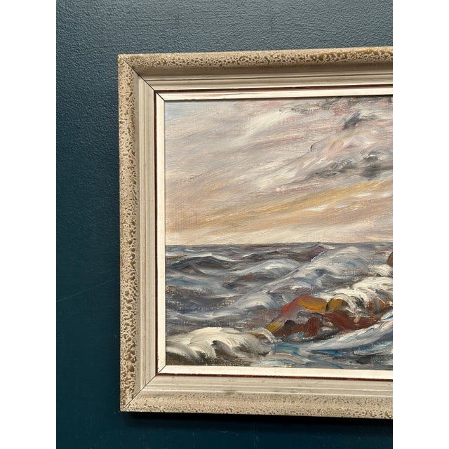 Mid-Century Modern Holger Almquist, Sea, 1950s, Oil on Canvas, Framed For Sale - Image 3 of 18