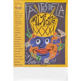 1997 French Music Poster, Fêtes De La Musique (Music Day) For Sale