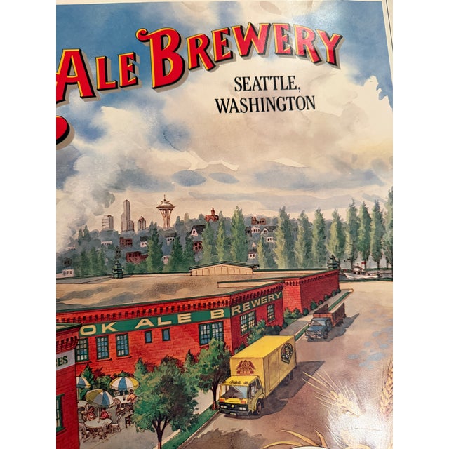 Red The Redhook Ale Brewery, Seattle, Washington, Advertising Poster, C. 1990s For Sale - Image 8 of 8