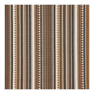 Schumacher Zuni Stripe Fabric in Dune For Sale