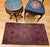 Persian Antique Lilian Accent Rug, Hand-Knotted Wool, Allover Floral Pattern, Red & Navy, 2x4 For Sale - Image 3 of 13