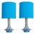 Blue Green Ceramic Cone Table Lamps from Soholm, Denmark, 1960s, Set of 2 For Sale