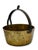 Unusual Mid 1800s Antique Heavy Brass & Hand Wrought Iron Fireplace Hearth Hanging Cooking Pot For Sale - Image 16 of 18