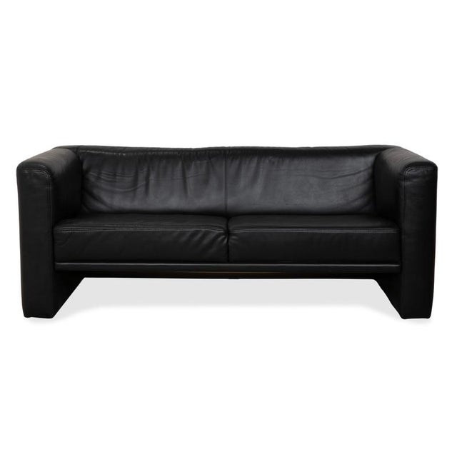 Visavis Two-Seater Sofa in Black Leather from Brühl For Sale - Image 15 of 15