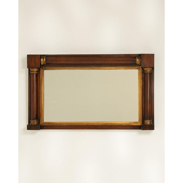 19th Century 19th Century France Brown Wood Mirror For Sale - Image 5 of 8