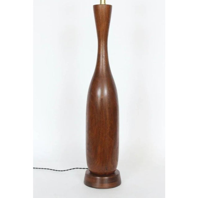 Substantial New Hope School Solid Walnut Table Lamp, circa 1960 For Sale - Image 10 of 13