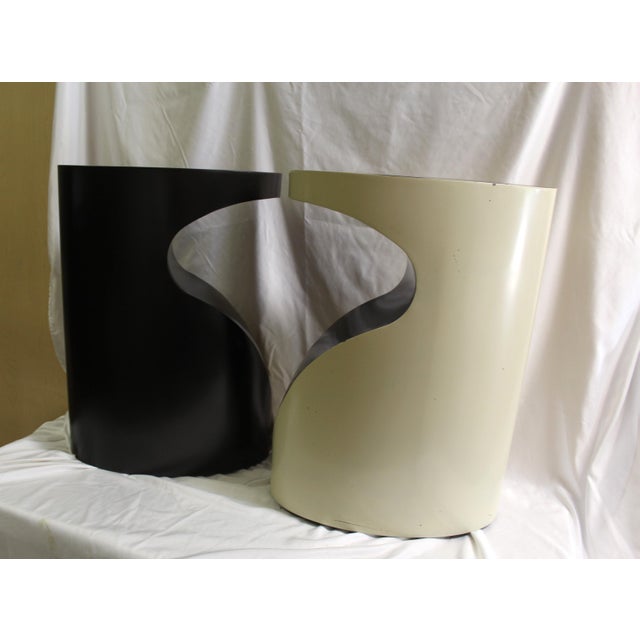 Metal Mid Century/Modern side Table Custom made all steel For Sale - Image 7 of 18