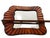 Vintage Split Bamboo Wall Mirror With Scalloped Organic Frame, Black Velvet Back For Sale In Jacksonville, FL - Image 6 of 7