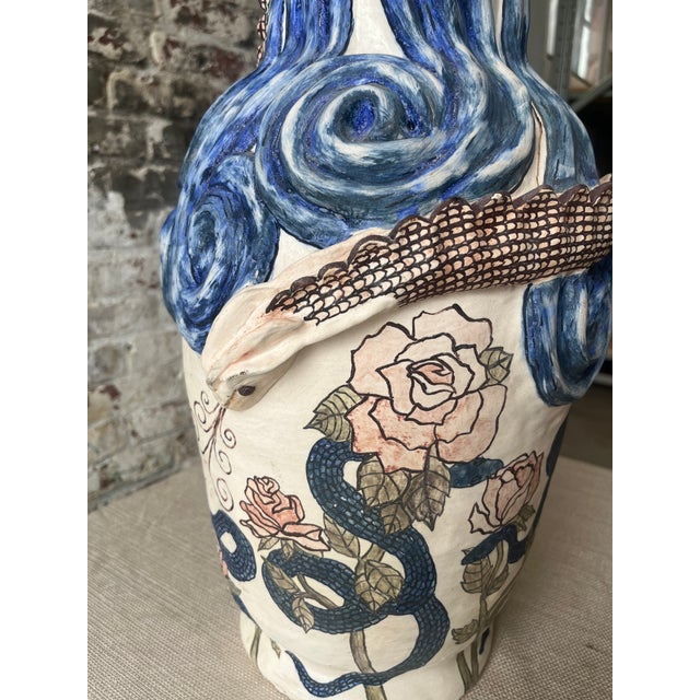 Snake & Roses Vase For Sale In New York - Image 6 of 7