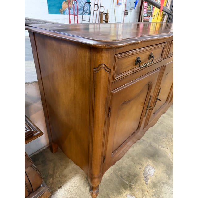 French Provincial Louis XV Style Buffet Sideboard For Sale - Image 9 of 10