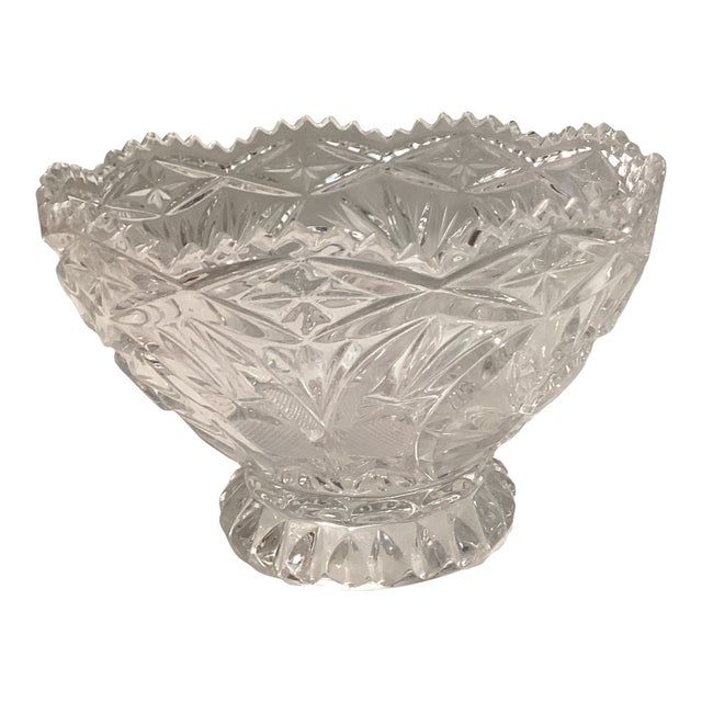Vintage Pressed Glass Bowl For Sale