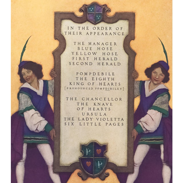 American 1925 Maxfield Parrish Lithograph "The Characters" For Sale - Image 3 of 5