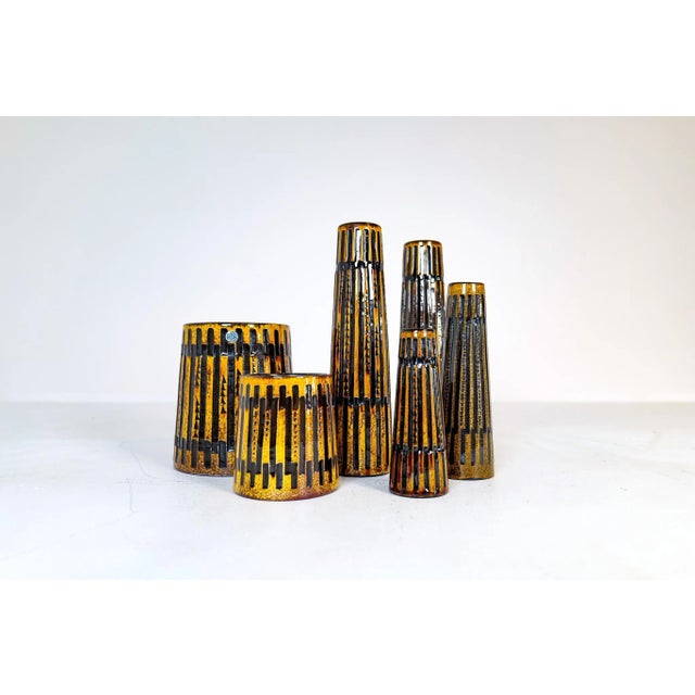 Ingrid Atterberg Ceramic Vases and Platter Nevada from Upsala Ekeby, 1962, Set of 7 For Sale - Image 4 of 13
