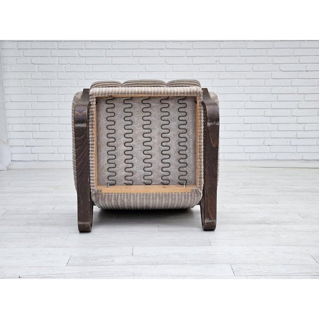 1970s Danish Lounge Chair in Corduroy, 1970s For Sale - Image 5 of 18