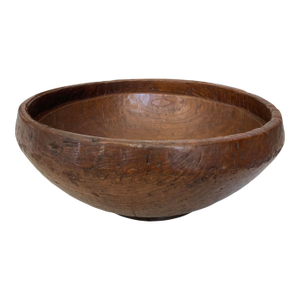 Large Rustic Teak Wood Bowl