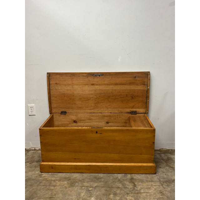 19th Century English Pine Blanket Chest For Sale - Image 10 of 11