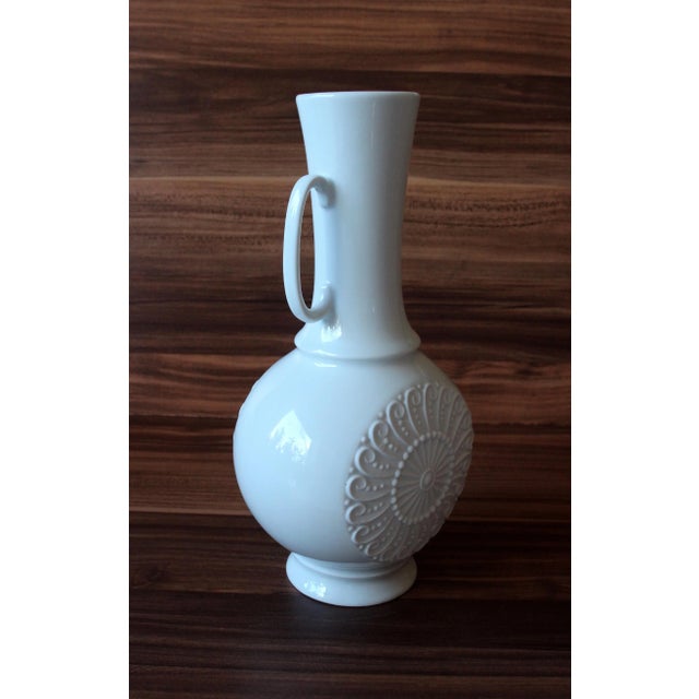 Mid-Century Modern 1980s Handmade Bisque Porcelain Vase by Kpm - Germany For Sale - Image 3 of 6