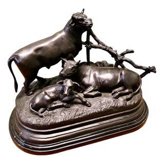 After Jules Moigniez, The Bovine Family, Bronze For Sale