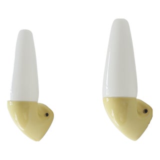 Yellow Ceramic Model 6035 Lamps by Stig Carlsson for Ifö, 1960s, Set of 2 For Sale