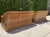 Brown Vintage 72” Handwoven Rattan Sofas With Large Braid Trim, Pair For Sale - Image 8 of 17