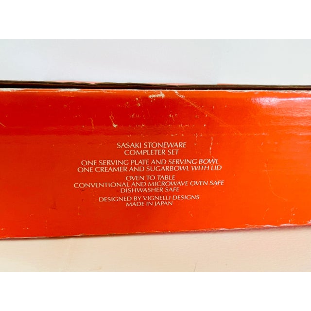 Pink Vintage Sasaki Stoneware Completer Set by Massimo Vignelli- 4 Pieces For Sale - Image 8 of 11