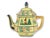Mid 20th century French Quimper ceramic tea pot featuring the classic yellow ground glaze with traditional hand-painted...