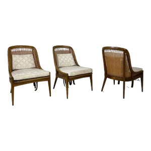 Set of 3 Harvey Probber Caned 'Gondola' Side Chairs