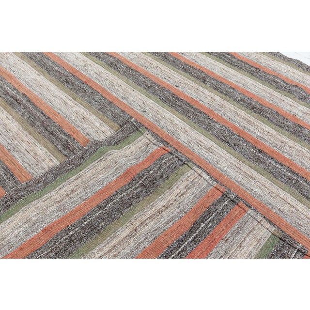 Gray Doris Leslie Blau Vintage Persian Kilim Rug For Sale - Image 8 of 8