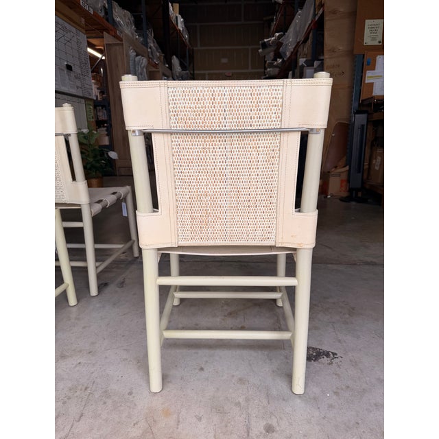 Early 21st Century Palecek Cashew Leather Dining Chair For Sale - Image 5 of 11