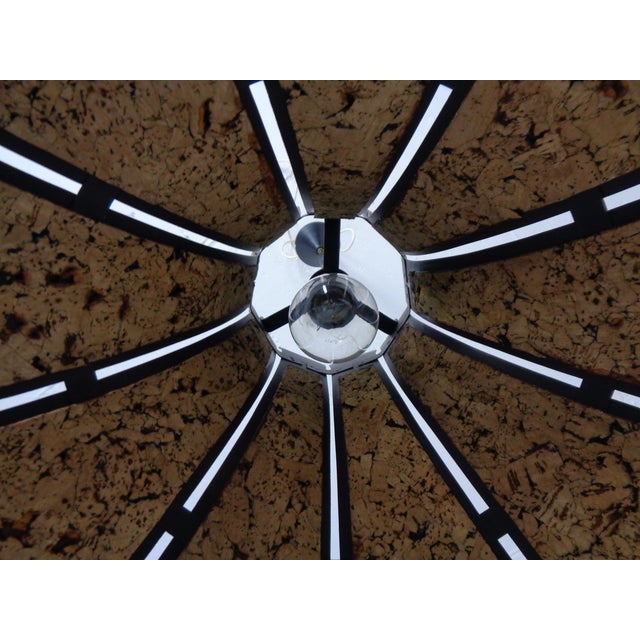 Cork & Metal Semi Pendant Lamp in the style of Ingo Maurer, Germany, 1970s For Sale - Image 18 of 18