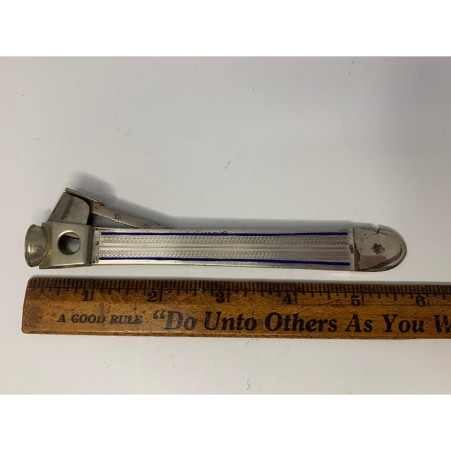 Vintage .935 Silver & Enamel Cigar Cutter, Rostfrei Hallmarked For Sale - Image 10 of 10